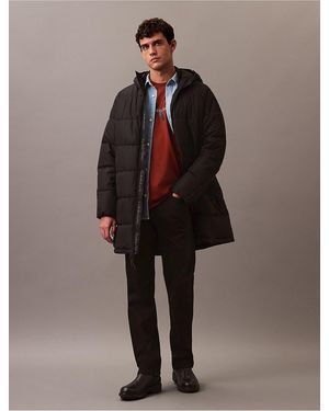 Calvin Klein Heavyweight Hooded Long Puffer Coat - Multicolor