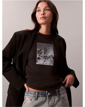 Calvin Klein Calvin Klein Cityscape Graphic Classic T-Shirt - Brown