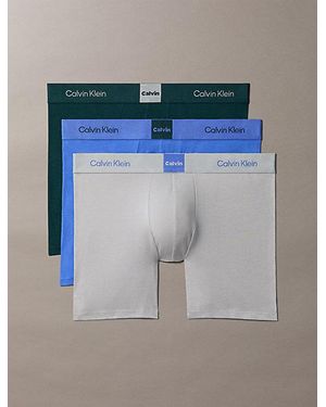Calvin Klein Pack de 3 bóxers sueltos largos - Icon Logo Graphic - Azul