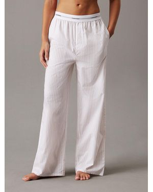 Calvin Klein Cotton Poplin Pyjama Trousers - White
