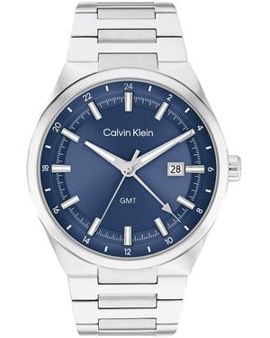 Calvin Klein Stainless Steel Dial Gmt Watch - Blue