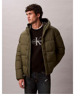 Calvin Klein Calvin Klein Hooded Puffer Jacket - Brown