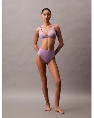 Calvin Klein Top Bikini A Triangolo - Viola