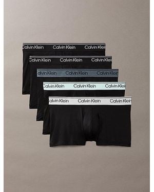 Calvin Klein 5 Pack Low Rise Trunks - Black