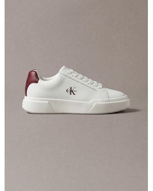 Calvin Klein Leather Durable Traction Chunky Trainers - Metallic