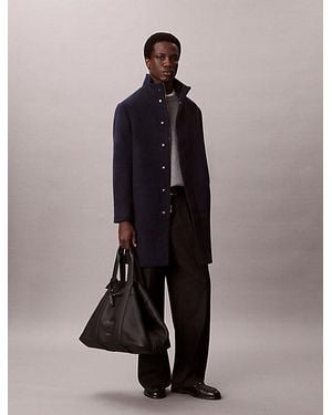 Calvin Klein Abrigo tres cuartos de mezcla de lana - Azul