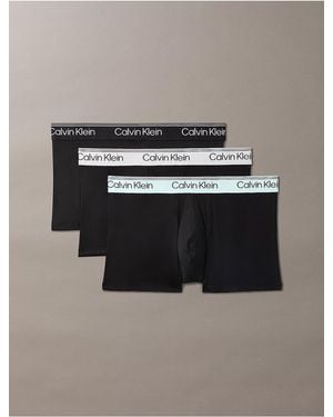 Calvin Klein Microfiber Stretch 3-Pack Low Rise Trunk - Gray
