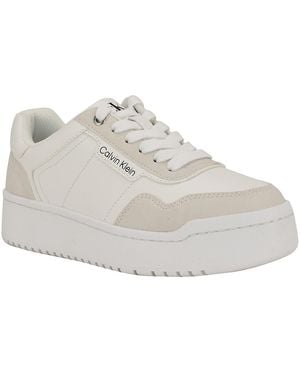 Calvin Klein Adryen Lace-up Sneakers - White