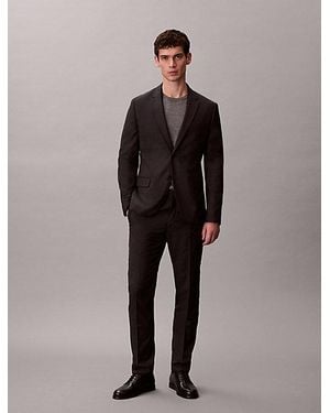 Calvin Klein Micro Dot Slim Trousers - Blue