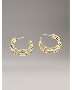 Calvin Klein Pendientes de aro esculturales - Metálico