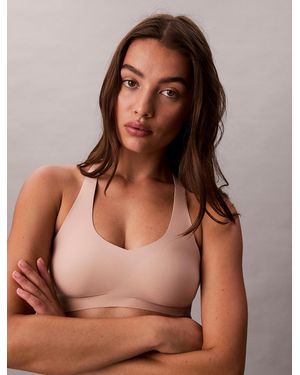 Calvin Klein Lightly Lined Racerback Bralette - Brown