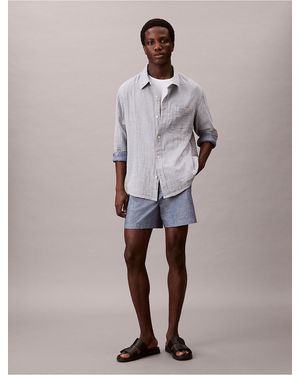 Calvin Klein Calvin Klein Chambray Pull-On Shorts - Multicolor