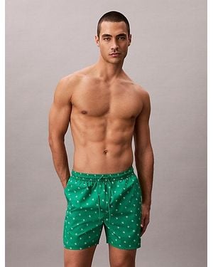 Calvin Klein Medium Drawstring Swim Shorts Essentials - Green