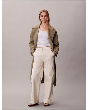 Calvin Klein Calvin Klein Denim Relaxed Cargo Pants - Natural