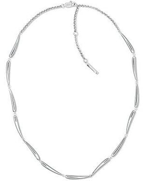 Calvin Klein Jeans Elongated Drops Stainless Steel Necklace - White