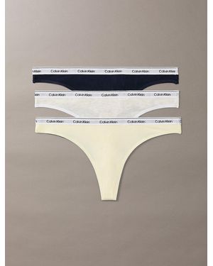 Calvin Klein 3 Pack Thongs - Grey