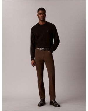 Calvin Klein Slim Tech Dobby 5-Pocket Pants - Brown