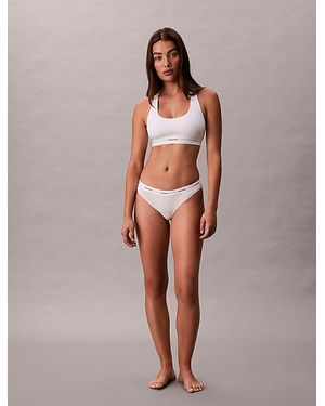 Calvin Klein Bikini Briefs Cotton Stretch Rib - White