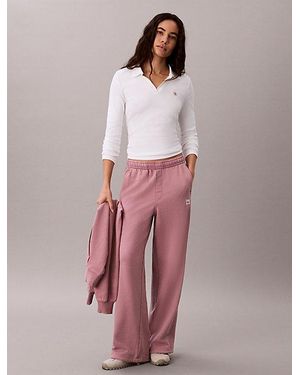 Calvin Klein Jeans Monologo Woven Terry Joggers - Pink