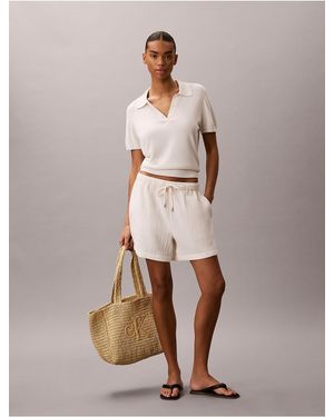 Calvin Klein Calvin Klein Double Gauze Pull-On Shorts - Pink