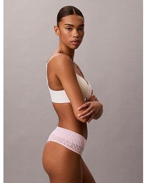 Calvin Klein Brazilian Briefs Icon Logo Lace - Brown