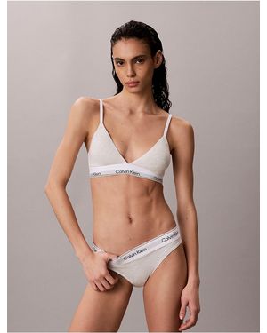 Calvin Klein Icon Cotton Modal Lightly Lined Triangle Bralette - Multicolor