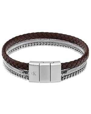 Calvin Klein Stacked Triple Bracelet - White