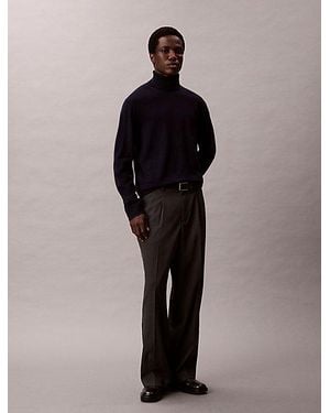 Calvin Klein Merino Wool Turtle Neck Jumper - Multicolour
