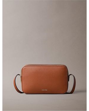 Calvin Klein Foil Logo Camera Bag - Brown