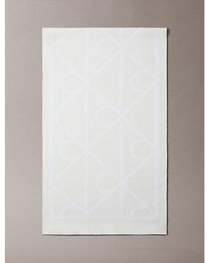 Calvin Klein Emblem Logo Scarf - White