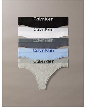 Calvin Klein Maximum Cotton 5-Pack Thong - Multicolor