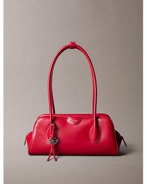 Calvin Klein Emblem Logo Shoulder Bag - Red