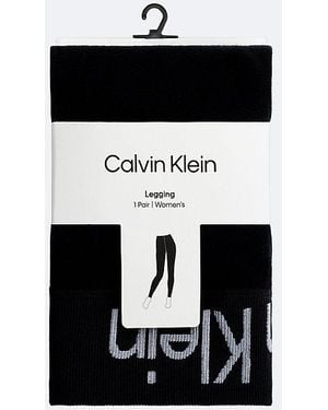 Calvin Klein Logo Waistband Leggings - Black