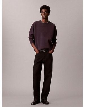 Calvin Klein Jeans Logo Graphic Relaxed Jumper - Purple