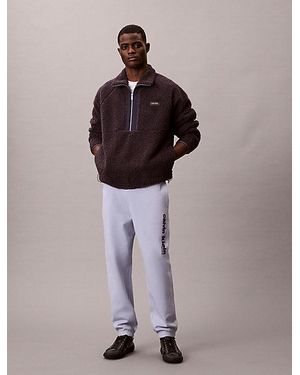 Calvin Klein Retro Logo Graphic Joggers - Grey