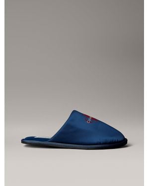 Calvin Klein Pantofole Da Hotel Con Logo - Blu