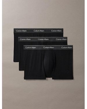 Calvin Klein 3 Pack Trunks Icon Cotton Stretch - Black