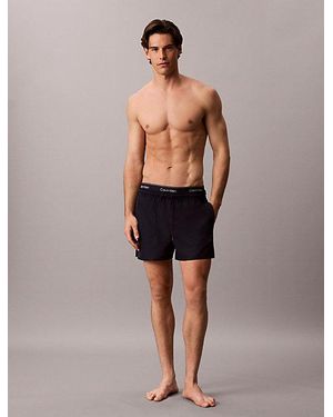 Calvin Klein Korte Zwemshort Met Trekkoord - Blauw