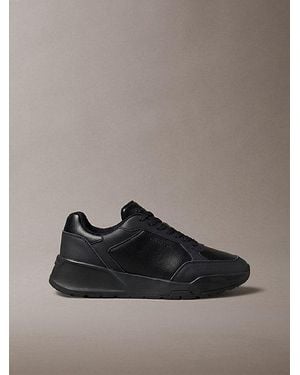 Calvin Klein Leather Chunky Dad Trainers - Brown