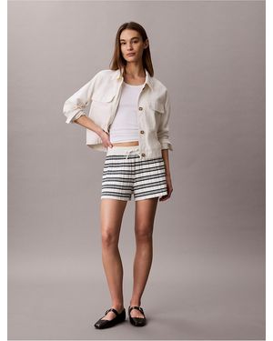 Calvin Klein Calvin Klein Stripe Rib Pull-On Shorts - Multicolor