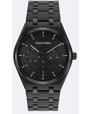Calvin Klein Multifunctioneel Horloge Van Zwart Geplateerd Staal