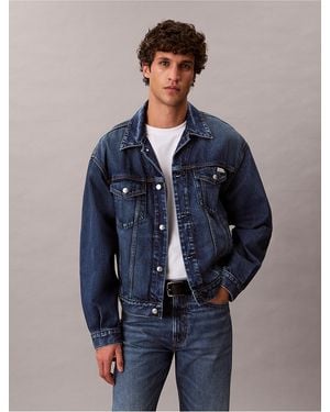 Calvin Klein 90S Denim Trucker Jacket - Blue