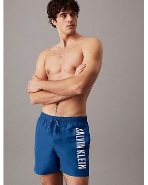 Calvin Klein Medium Badeshorts Mit Tunnelzug - Blau
