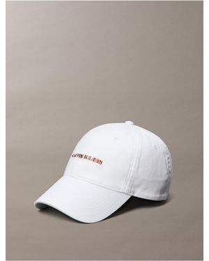 Calvin Klein Embroidered Graphic Logo Cap - Metallic