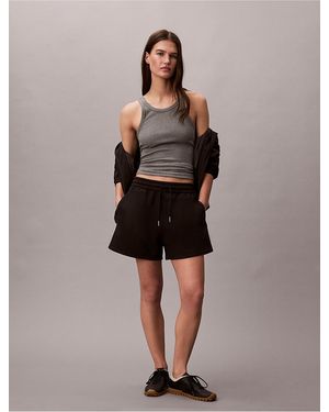Calvin Klein Calvin Klein Logo Tape Fleece Shorts - Black