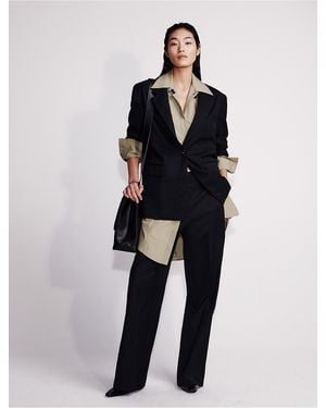 Calvin Klein Wool Blend Tailored Pants - Black