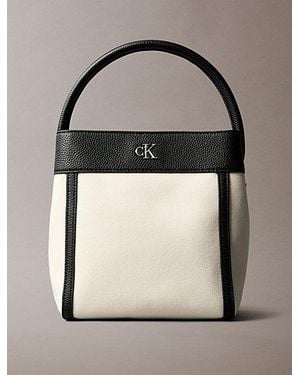 Calvin Klein Bolso saco de lona de algodón - Neutro