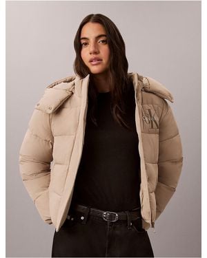 Calvin Klein Calvin Klein Matte Monologo Puffer Jacket - Black