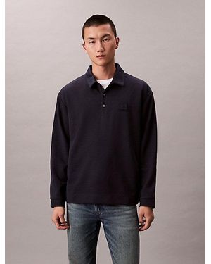 Calvin Klein Monogram Logo Emblem Relaxed Jumper - Blue
