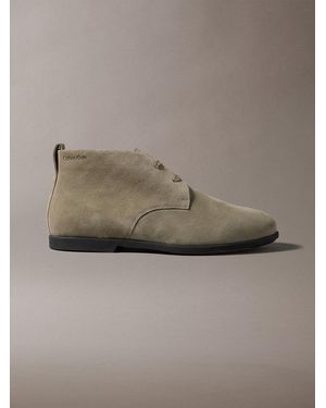 Calvin Klein Suede Hybrid Desert Boots - Grey